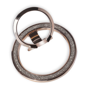 R14 ขาตั้งโทรศัพท์แบบแม่เหล็ก ขาตั้งแบบวงแหวนคู่ โลหะผสมสังกะสี สำหรับติดตั้งบนโต๊ะสำหรับแอปเปิ้ล ไอโฟน - Product Image 4