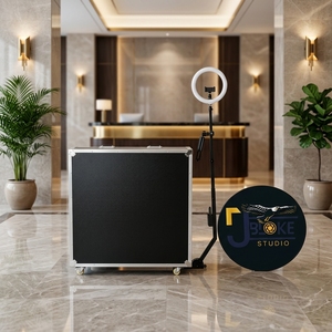 Accessoires de haute qualité pour cabine <span class=keywords><strong>photo</strong></span> 360, plateforme rotative pour <span class=keywords><strong>selfie</strong></span>, cabine vidéo 360 avec lumière RVB pour mariage - Product Image 1