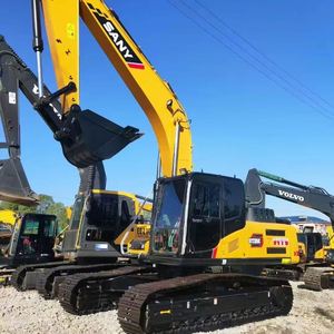 Excavadora de segunda mano de tamaño mediano con brazo largo y cucharón, SANY SY75C, máquina excavadora de 20 toneladas, equipo de construcción, motor y bomba. - Product Image 1