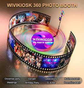 Anneau lumineux pour selfie, cabine photo, photomaton, caméra vidéo <span class=keywords><strong>360</strong></span>, photomaton <span class=keywords><strong>360</strong></span>, rotation automatique - Product Image 3