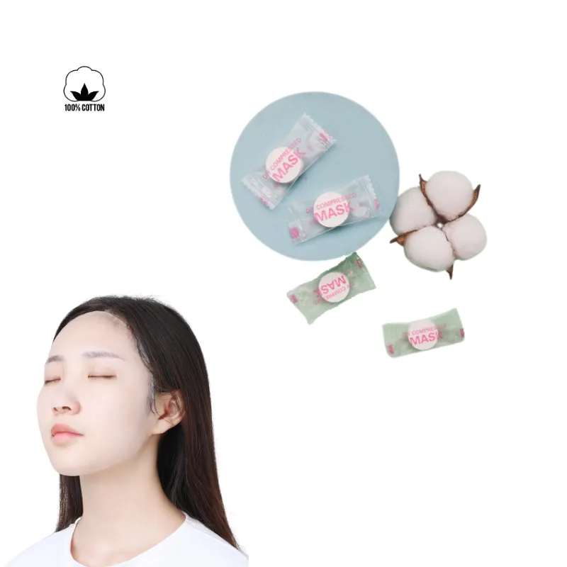 wholesales Compressed facial sheet mask paper ultra-thin filling hydrotherapy disposable wet compress for beauty