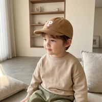 Gorra de Primavera/Otoño con Visera Suave y Letras Bordadas, Gorro de Moda para Bebés Niños y Niñas, Uso Diario