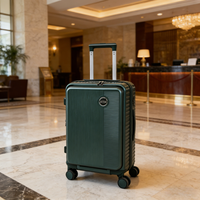 Valise à roulettes polyvalente de 20 pouces pour ordinateur portable, compartiment avant pour ordinateur portable, barre de trolley en aluminium, serrure TSA, roues silencieuses