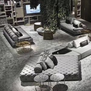 Promotionnel salon causeuse canapé ensemble turc fond de meubles tufté fauteuil chesterfield canapé en cuir - Product Image 2