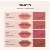 Crayon à lèvres double embout naturel, non-transfert, avec gloss et contour des lèvres pour des lèvres pulpeuses 3D, maquillage de fête, logo personnalisé
