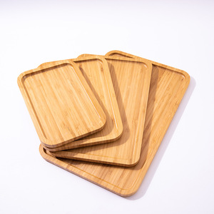 Plateau de service rectangulaire en bambou, motif bois naturel, pour thé, fruits, usage résidentiel - Product Image 4