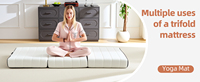 Faltbare Dreifach-Memory-Foam-Matratzenauflage 78x58x4 Zoll Waschbarer Bezug Rutschfester Boden - Tragbar für Gästezimmer