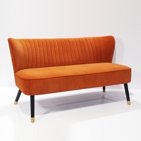 Chaise de canapé en daim nordique moderne mobilier de maison confortable pour la maison ou l'école future chaise de loisirs orange tendance pour chambre à coucher