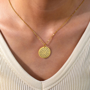 Collana con Messaggio Inciso Personalizzato in Acciaio Inossidabile, Ciondolo con Citazione Ispirazionale Personalizzata per Dropshipping e Regalo - Product Image 2