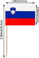 Drapeaux à dents de Slovénie et de Lituanie à prix réduit et livraison rapide, mini bâtonnets décoratifs pour cupcakes, nouveauté