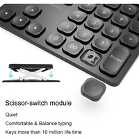 Keyboard Numerik Nirkabel Ergonomis RGB JOMAA Baru, Keypad Numerik Isi Ulang, Keyboard Nirkabel BT untuk Laptop Tablet