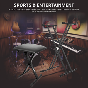 Soporte de Piano Doble X GEAR+KBB, Ajustable, Metálico, para Teclado, para Músicos - Product Image 2