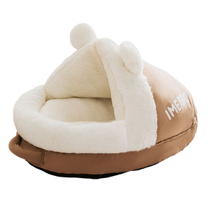 Lit pour chat Golden Pet, marron, avec poignée, fermé et chaud pour l'automne et l'hiver, adapté aux chats Scottish Fold, British Shorthair, Ragdoll, Birman - Product Image 5