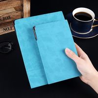 Carnet de notes A5 personnalisable en cuir PU souple, 100 feuilles épaisses, style imprimé, reliure sans fil pour cadeau