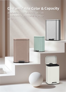 Precios al por mayor <span class=keywords><strong>Cubo</strong></span> de <span class=keywords><strong>basura</strong></span> rectangular de cierre silencioso <span class=keywords><strong>Cubo</strong></span> de <span class=keywords><strong>basura</strong></span> de cocina de metal de 30L con pedal - Product Image 2