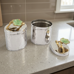 Stainless Steel Round Food Container With Lid Classic Design Polished Metal 1 Layer Airtight <b>Storage</b> <b>Box</b> For <b>Kitchen</b> Use - Product Image 2