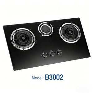 Table de cuisson à gaz encastrable en verre trempé 3 brûleurs, cuisinière à gaz intelligente à trois têtes pour la cuisine domestique - Product Image 4