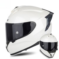 Casque intégral de course moto RUIMING unisexe pour la conduite en extérieur avec double visière, protection de la tête et protection contre la poussière