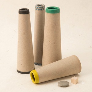 Tube en carton kraft de grand diamètre 110x7x200mm, support à intégrité structurelle impeccable pour les usines de fabrication de tapis - Product Image 1