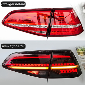 Feux arrière <span class=keywords><strong>LED</strong></span> VW <span class=keywords><strong>Golf</strong></span> 7, fonction étanche, 2013-2019 <span class=keywords><strong>Golf</strong></span> 7.5 MK7, feux stop arrière, animation DRL, frein, nouveau, rouge, style automobile - Product Image 2