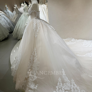 Vestidos de Novia Jancember DW0162 Estilo Boho sin Tirantes con Bordado de Encaje para Novia - Product Image 2