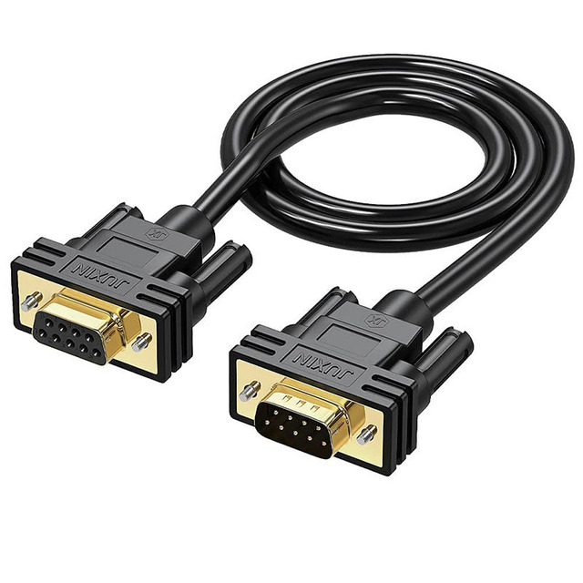 Wholesale Black Straight Through DB9 RS232 Serial Serial Cable 9 Pin RS232 Serial Male to Female Extension Cable for Computer TV