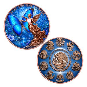Moneda de Cobre Puro 999 de 5 oz, Diosa de la Libertad Alada, Mitología, Cisne, Ballena, <span class=keywords><strong>Medusa</strong></span>, Pájaro, Luna, Noche, Fantasía, Coleccionable, Venta al por Mayor - Product Image 3