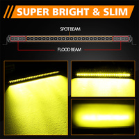 Barre de LED couleur ambre 150W avec kit de faisceau de câbles 30 pouces Barre de lumière LED pour montage sur capot avant de voiture Offroad