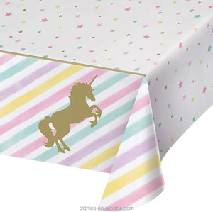 Nice Disposable Tablecloth <strong>Unicorn</strong> Birthday <strong>Party</strong> Custom Plastic Waterproof Table Cover Birthday Wedding <strong>Party</strong> Decorations - Product Image 4