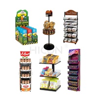 Présentoir rond de supermarché en or pour sachet de thé lait Chips Snack Food Chocolat Bonbons Biscuit Présentoir rond