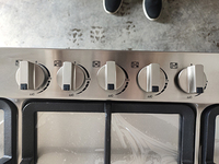 Commande de bouton avant de table de cuisson à gaz intégrée, 5 brûleurs
