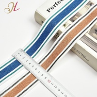 Bande élastique jacquard rayée brillante avec logo personnalisé, durable, pour sous-vêtements, ceinture élastique pour boxers homme