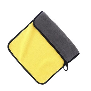 Kitchen Stove <b>Cleaning</b> <b>Cloth</b> Extra Thick Coral Fleece Absorbent For <b>Wiping</b> <b>Tables</b> And Glass Grayish Yellow - Product Image 3