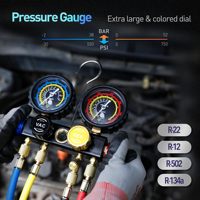 Nuevos medidores de CA HVAC Refrigeración digital Herramientas de aire acondicionado Juego de manómetros para R134 R22 R12 R502