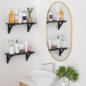 Hot-bán treo tường tre tự nhiên gờ gỗ đa chức năng lưu trữ Kệ quốc gia phong cách nổi kệ - Product Image 5