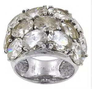 Anillo Tradicional Ajustable de Lujo para Mujer, con Cristales Multicolores, Bañado en Oro y Piedras Preciosas Naturales Arcoíris, Hecho en China - Product Image 1