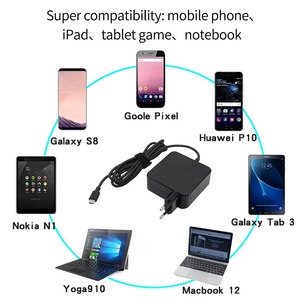 Fuente de alimentación CA cuadrada PD-65W confiable para ASUS, interfaz USB-C, protección contra sobrecalentamiento, enchufes multinacionales estándar - Product Image 4