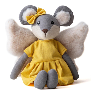 Juguete de Peluche de Ratón de <span class=keywords><strong>Lino</strong></span> y Algodón Personalizable de Alta Calidad con Alas, Adorable Animal de Peluche Abrazable, Regalos para Bebés y Niños - Product Image 1