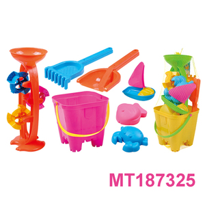 Vente en gros d'eau de bain de bébé en plastique PP coloré jeu amusant pour enfants piscines de <span class=keywords><strong>sable</strong></span> marin ensemble de moules 7 pièces seau pliable jouets de plage pour enfants - Product Image 4