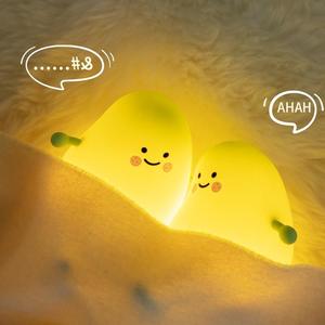 Tùy chỉnh Led cảm ứng mềm xoài Silicone ánh sáng ban đêm cho trẻ em trái cây hình dạng đèn ánh sáng lên Silicone trái cây ánh sáng ban đêm - Product Image 2