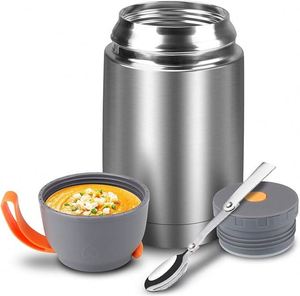 Kids Ally Double Wall Vacuum Insulated Food Jar for Single Meals <b>Lunch</b> <b>Box</b> Stainless Steel Complementary Food Jar 8 Hours 450 Ml - Product Image 1