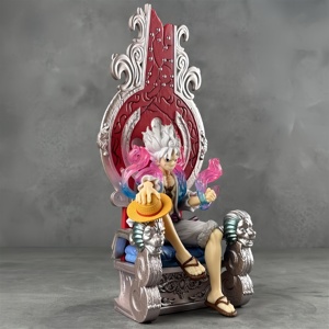 Statue d'Anime Monkey D. <span class=keywords><strong>Luffy</strong></span> de Collection, 2 Formes, Ensemble Trône, Forme Nika Gear 5, Figurine en PVC avec Base Thème pour Collection ou Cadeau - Product Image 5
