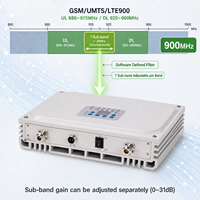 Ripetitore Digitale Pico 900MHz con Guadagno 75dB e Potenza 20dBm, Larghezza di Banda Regolabile, Amplificatore di Segnale Intelligente NMS GSM UMTS LTE per Interni