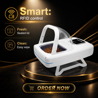 Distributeur de nourriture pour animaux de compagnie, gamelle automatique intelligente RFID pour chat, contrôle par application, alimentation programmée, reconnaissance par puce, alimentation des animaux de compagnie en intérieur