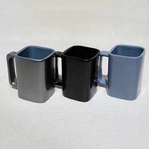 Bán buôn Cốc gốm sáng tạo độc đáo vuông gốm cốc cà phê với xử lý drinkware Cube Hình dạng cốc trà - Product Image 4