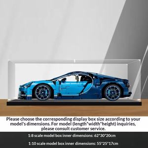 กล่องโชว์ 42083 บล็อกสำหรับของเล่นบูกัตติ เวย์รอน ชิลลอง ฝาครอบกันฝุ่นแบบกระจกใส แบบตั้งได้ ดีไซน์ยืดหยุ่น - Product Image 3