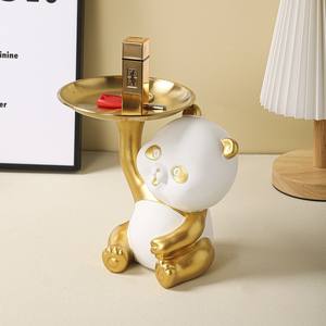 Porta Llaves Decorativo de Resina con Diseño de Panda para Bodas, Entrada, Hogar, Sala de Estar y Escritorio, 1 Pieza - Product Image 2