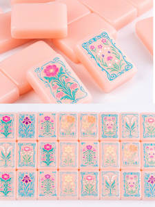 Jeu de tuiles de mahjong américain personnalisé de luxe à 4 couches en acrylique 160 pièces, gravé, moderne et portable - Product Image 3