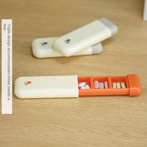 Boîte de rangement pour pilules et comprimés miniatures en gros, 3 compartiments, organiseur de voyage, petite boîte en PP - Product Image 3