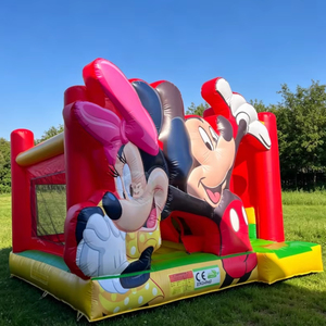 Château gonflable <span class=keywords><strong>Mickey</strong></span> en PVC avec <span class=keywords><strong>toboggan</strong></span>, facile à installer pour les locations de fêtes en plein air - Product Image 1